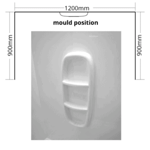 Alcove Shower liner 1200 x 900 moulded