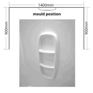 Alcove Shower liner 1400 x 900 moulded