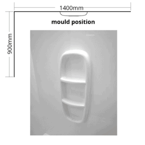 Shower liner 1200 x 900 moulded corner