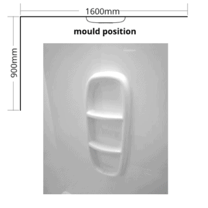 Shower liner 1600 x 900 moulded 2 sided