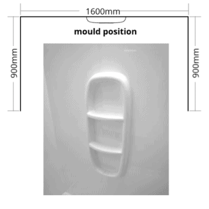Shower liner 1600 x 900 moulded 3 sided