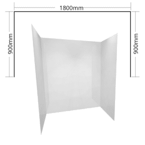 Shower liner 1800 x 900 flat 3 sided