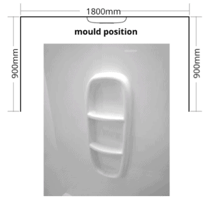 Shower liner 1800 x 900 moulded 3 sided