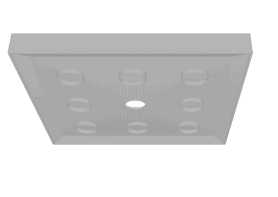4 lip 900 x 900mm shower tray center waste