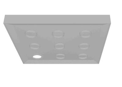 4 lip 900 x 900mm shower tray rear waste