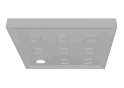 4 lip 900 x 900mm shower tray rear waste under tray