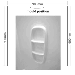 Alcove Shower liner 3 sided 900 x 900 moulded for 900 x 900 Shower Enclosure