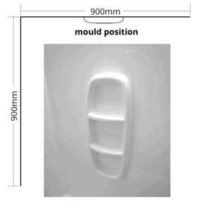Shower liner 2 sided Corner 900 x 900 moulded for 900 x 900 Shower Enclosure