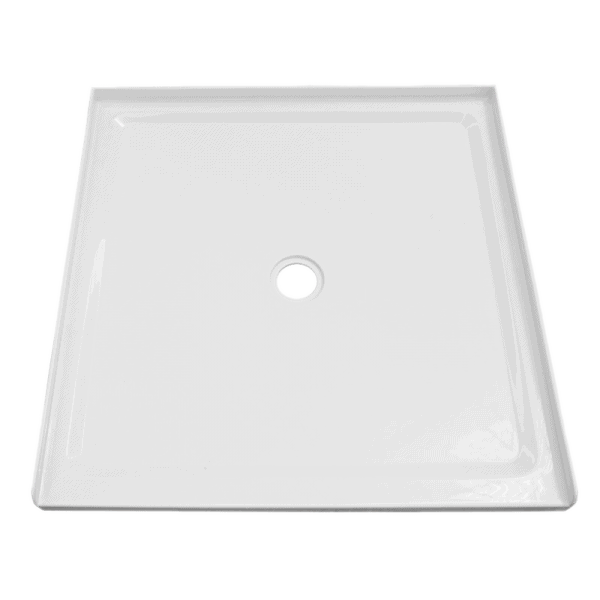 square shower tray 3 sided 1000 x 1000 center waste