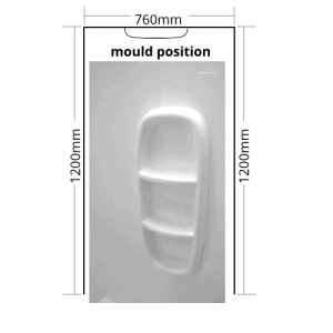Alcove Shower liner 3 sided 1200 x 760 x 1200 moulded for 1200 x 760 shower enclosure