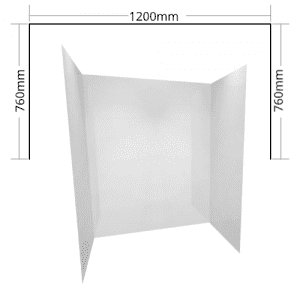 Alcove Shower liner 760 x 1200 x 760 flat for 1200 x 760 shower enclosure