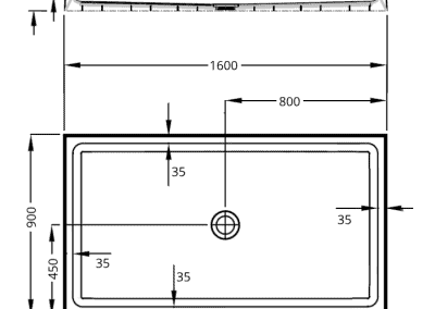 1600 x 900 4 lip Everest tray dimensions