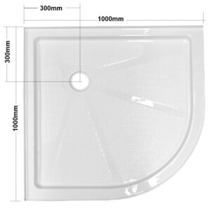 1000x1000 curved textured shower tray dimensions Henry Brooks