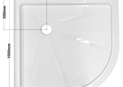 1000x1000 curved textured shower tray dimensions Henry Brooks