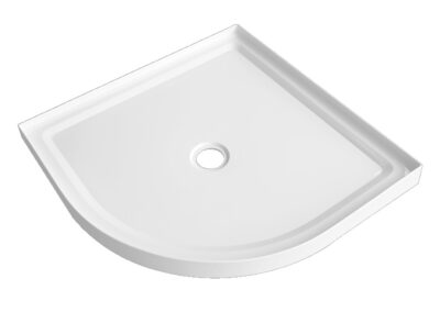Curved Continuous upstand 900 center waste tray