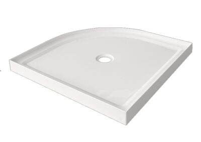 Curved Continuous upstand 900 center waste tray